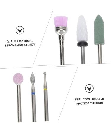 Beavorty 1 Set grinding head steel manicure drill bits nail art drill kit nail polishing tool nail drill bits nail drill kit acrylic to rotate Tungsten steel pedicure file round head - Buy Online on GoSupps.com