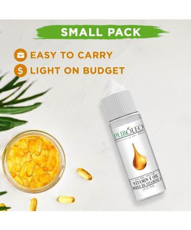PUROLEO Vitamin E Oil 2 FL Oz/60 ML (Packed in Canada) For Skin Hair Face vitamins Liquid pure Vitamine Pure Oil Ideal for Sensitive vitamin e oil for skin vitamin e oil for face vitamin e oil for hair vitamin-e oil 60 ml (Pack of 1) - Buy Online on GoSupps.com
