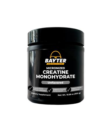 Bayter Nutrition Micronized Creatine Monohydrate Powder - Supports Workout Performance/Recovery/Strength and Lean Muscle Gain Unflavored Non-GMO Gluten Free 5 g per Serving 60 Servings