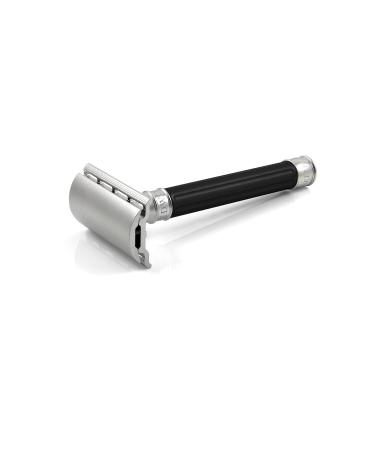 Edwin Jagger 3ONE6 Stainless Steel Black DE Safety Razor - Premium Quality Shaving for Men | International Shipping Available - Buy Online on GoSupps.com