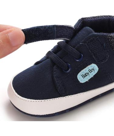 MASOCIO Baby Boy First Walking Shoes | Soft Sole Anti-Slip Prewalker for Infants | 3-6 Months Navy - Buy Online on GoSupps.com