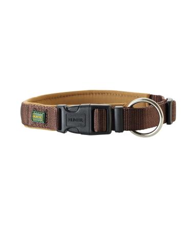 Hunter neopren Vario plus neck dog collar nylon padded with neoprene 35/1.5 (s) brown/caramel 35/1.5 (s) brown/caramel - Buy Online on GoSupps.com