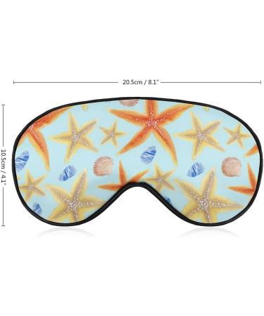 Starfish and Shells Sleep Mask - Adjustable Eye Cover for Sleeping and Travel - Buy Online on GoSupps.com