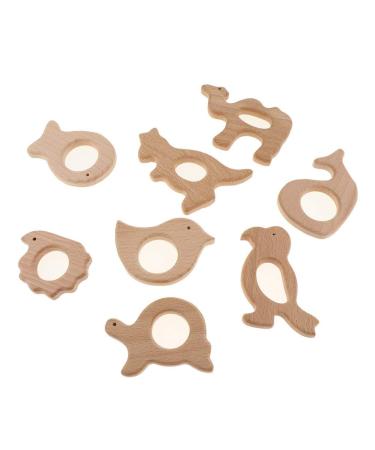 Tenlacum Natural Beech Wood Teething Ring - BPA Free 15 Pack | Eco-Friendly Baby Teething Toy for International Shipping - Buy Online on GoSupps.com