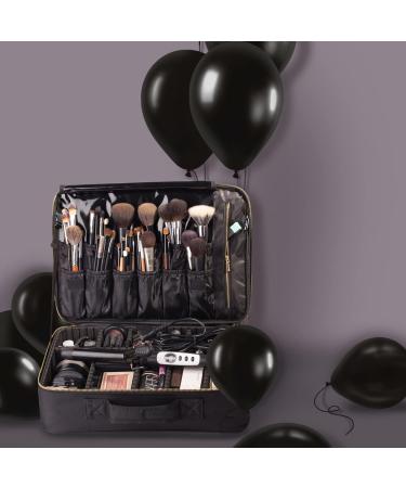 Rownyeon Makeup Bag M Black | Stylish & Durable Cosmetic Organizer | International Shipping Available - Buy Online on GoSupps.com