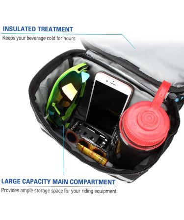 Lixada Bike Basket Bag | Reflective Stripe | Handlebar, Frame, Front Tube, Pannier Bag | Black - 21.5*13.5*16.5CM - Buy Online on GoSupps.com