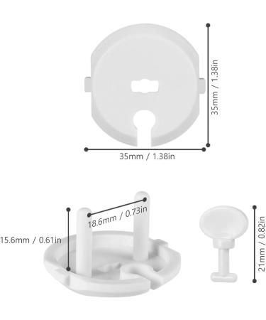 36-Piece Child Safety Socket Covers Set - White with Rotating Mechanism 30 Plug Covers & 6 Keys for Secure Home Protection - Buy Online on GoSupps.com