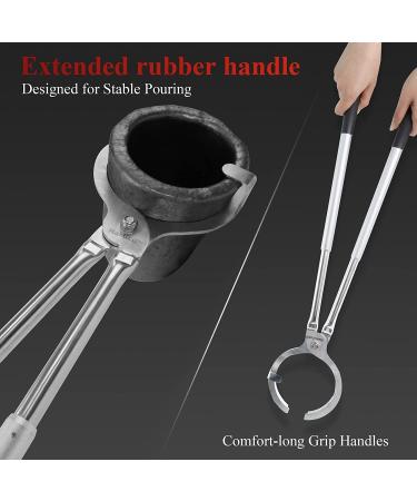 26.8 Stainless Steel Crucible Tongs for 6KG Graphite Crucibles - Heavy Duty Clamp Pliers for Jewelry Casting - Buy Online on GoSupps.com