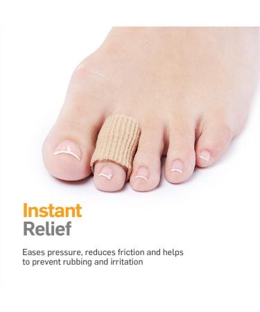 NatraCure Gel Toe Tube Cushion Sleeves (Small) - 5 Piece Trim-to-Fit Set for Corns, Blisters, Hammertoes, Calluses - 5 Pack - Buy Online on GoSupps.com