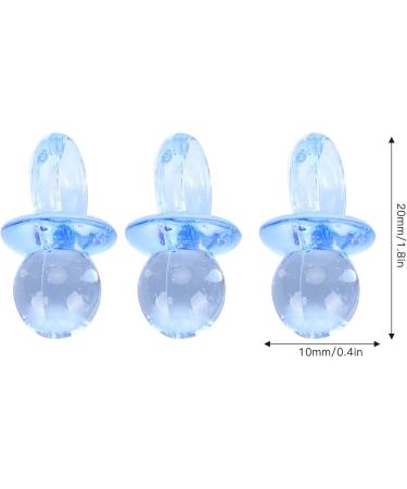 200pcs Acrylic Pacifier Baby Nipples - Baptism & Birthday Gift Decorations (Blue) - High Gloss Transparent - Buy Online on GoSupps.com