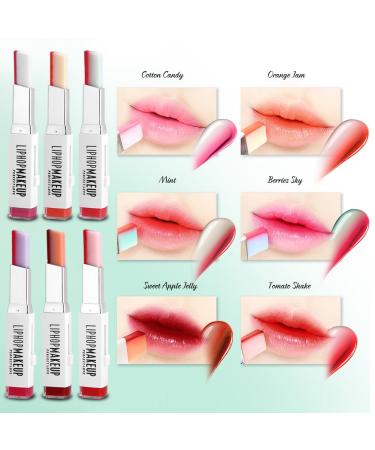 Buy 6 Colors Long-Lasting Lipstick & Lip Balm | Moisturizing Lip Cream & Lip Moisturizer | Color Gradient Styles - Buy Online on GoSupps.com