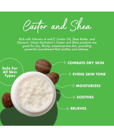 Urban Hydration Castor & Shea Cleanser - Combats Dry Skin, Detoxifies, Hydrates | Anti-Aging Benefits, Glowing & Smooth Skin | 6 fl oz Unscented - Buy Online on GoSupps.com
