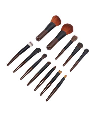 Travel Makeup Brush Set - 12PCS Synthetic Fibre Brushes for Blending Highlighting & Contouring | Compact & Portable  - Buy Online on GoSupps.com