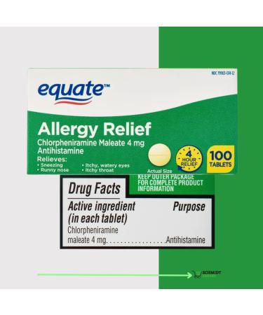 Allergy Relief Medicine Chlorpheniramine Maleate 4 mg Antihistamine Tablets 2-Pack 200 Count - Buy Online on GoSupps.com