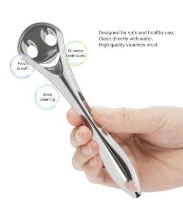 Tongue Scraper - 100% Stainless Steel Oral Hygiene Tool for Fresh Breath | Kids & Adults | Travel Case Included - Buy Online on GoSupps.com
