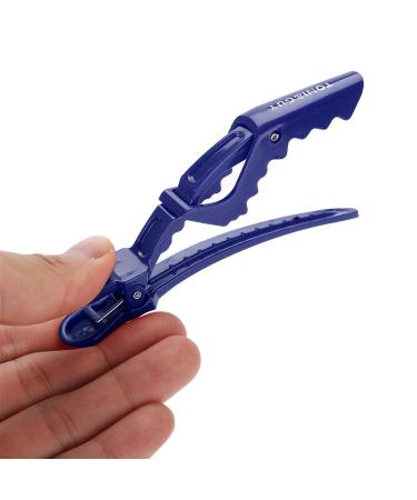 6 pieces crocodile hair clip hairdresser cutting clamp anti-slip single zinke professional hair styling alligator hairdresser clasp hair cut template hairdresser accessories (blue) - Buy Online on GoSupps.com