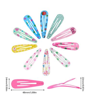 120 Pcs Colorful Hair Clips for Girls | Cartoon Metal Barrettes Set (30 Designs) - Perfect for Kids & Teens - Buy Online on GoSupps.com