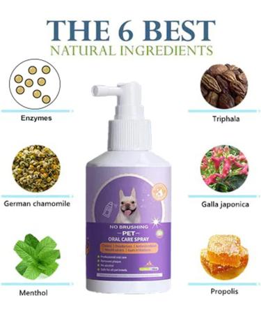 Teeth Cleaning Spray for Dogs & Cats Pet Oral Spray Clean Teeth Pet Breath Freshener Spray Care Cleaner Eliminate Bad Breath (3pcs) - Buy Online on GoSupps.com
