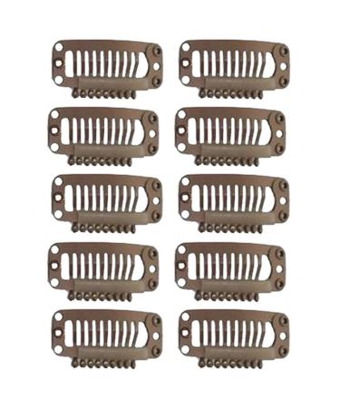 20pcs Weft Clips Hair Extensions - Brown Wig Clips for Secure Styling | Shop Internationally - Buy Online on GoSupps.com