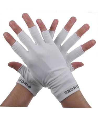 FRCOLOR 5 Pairs Uv Gloves Uv Nail Gloves Uv Protection Gloves Women Uv Finger Protection Nails Half Finger Gloves Manicure Gloves Lamp Anti-uv Fabric White Women's - Buy Online on GoSupps.com