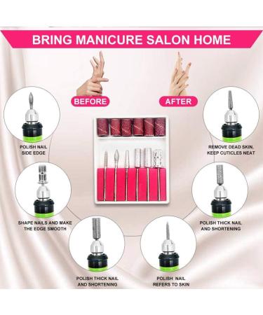 Electric USB Nail Drill Kit Professional Portable Toe Nail Care Manicure Set for Polishing Sanding Removing Gel and Acrylic Nail (Black) (Green) - Buy Online on GoSupps.com
