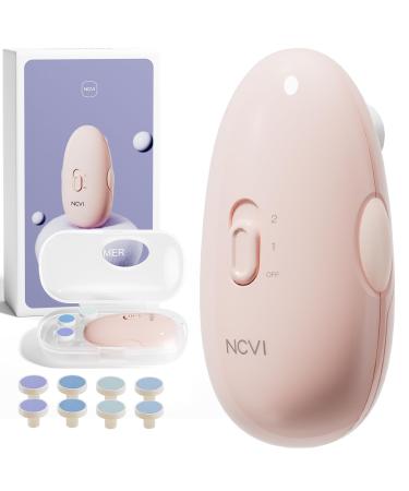 NCVI Baby Nail Trimmer Electric Baby Nail File Safe Baby Nail Clippers Trim and Polish Set for Newborn Baby Infant Toddler Kids Fingernails Care Grooming & Manicure kit 8 Grinding Heads Pink