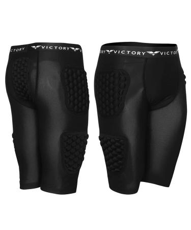 Protective Padded Compression Shorts for Snowboard, Skate, Ski, Football, Basketball - Hip, Butt and Tailbone Padding Medium