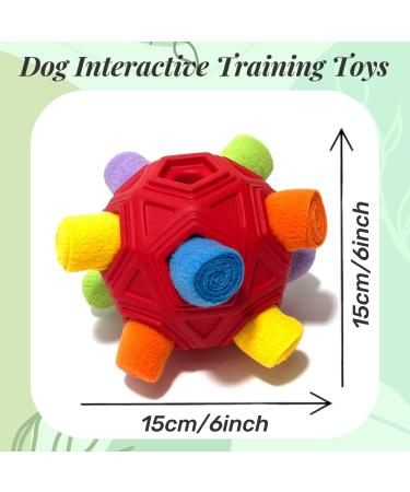 Ciivurr Snuffle Ball for Dogs - Interactive Foraging Toy for Treat Dispensing and Slow Feeding - Unbreakable Upgrade - Red Rainbow - Small, Medium, and Large Pets - Buy Online on GoSupps.com