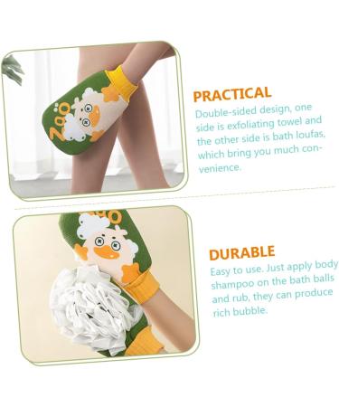 POPETPOP Bath Flower Gloves Bath Mitten Exfoliating Back Scrubber Mens Loofah Cute Shower Gloves Dead Skin Remover Loofahs Shower Loofah Sand Off Mitt Exfoliating Mitt Glove Towel or Body - Buy Online on GoSupps.com
