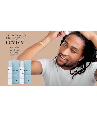 REVIVV Men Hair Growth Serum 2-Pack - Natural Hair Loss Treatment for Fuller Hair - Dermatologist Recommended - 90-Day Supply - 2x1oz Bottles - Buy Online on GoSupps.com