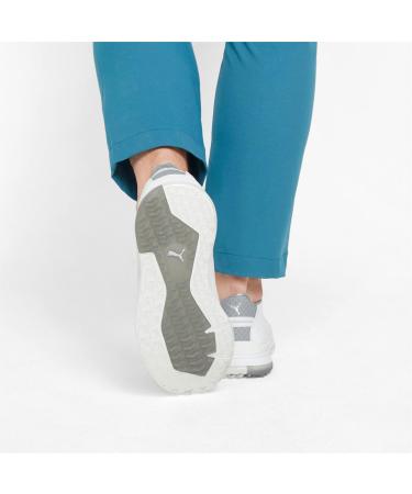 PUMA Men's Proadapt Alphacat Leather Golf Shoe - 41 EU | Puma White & Silver | International Shipping Available - Buy Online on GoSupps.com