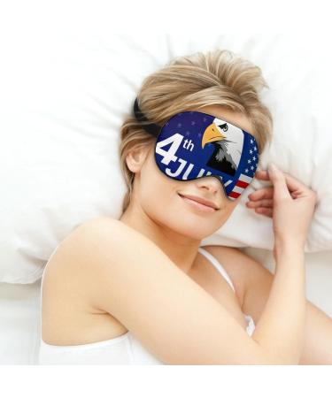 4th of July Independence Day Sleep Mask | Adjustable Strap Eye Cover for Women Men | Blackout Blindfold for Yoga Travel Nap - Buy Online on GoSupps.com