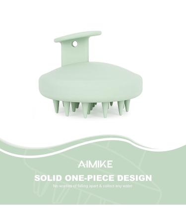 Aimike Silicone Scalp Massage Brush - Eco-Friendly Shampoo Brush for Hair Growth & Relaxation | Mint Green - Buy Online on GoSupps.com