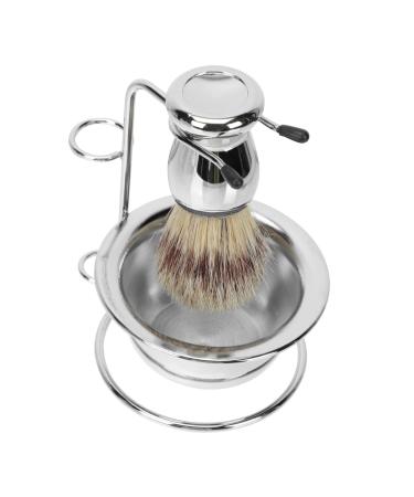 Hemoton 1 Set Beard Brush Holder Stainless Steel Soap Stand Men Soap Storage Rack Travel Cleaning Supplies Bread Shaving Brush Neck Brush Bread Brush Holder Face Shaver Man Face Brush Care