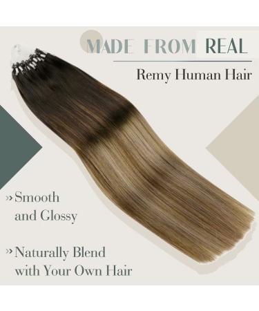 Laavoo Balayage Microring Extensions - 1g Real Hair 40cm Brown & Blonde Mix #2/6/18 - International Shipping Available - Buy Online on GoSupps.com