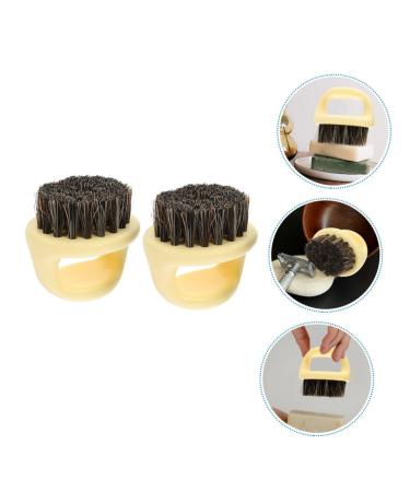 Healeved Men's Beard Comb - 2 Piece Multifunctional Cleaning Brush Set | Pocket Comb & Accessories for Grooming - Beige 6x5x5cm - Buy Online on GoSupps.com