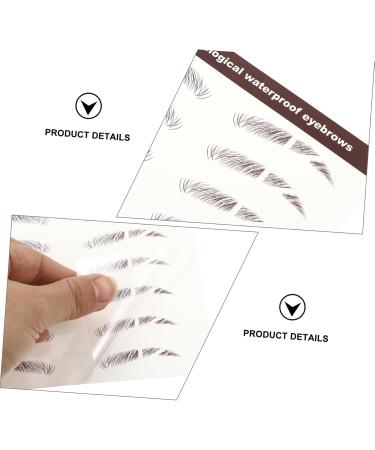 Housoutil 6pcs Eyebrow Stickers 3d Eyebrows Stickers Black Imitation Eyebrow Tattoos Tool Eyebrow Trimming 4d 6X1X0.1CM Brown - Buy Online on GoSupps.com