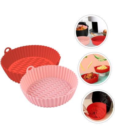LABRIMP 2pcs Fryer Pan Silicone Baking Pans Air Fryer Rotisserie Airfryer Basket for Oven Non Stick Supplies - Buy Online on GoSupps.com
