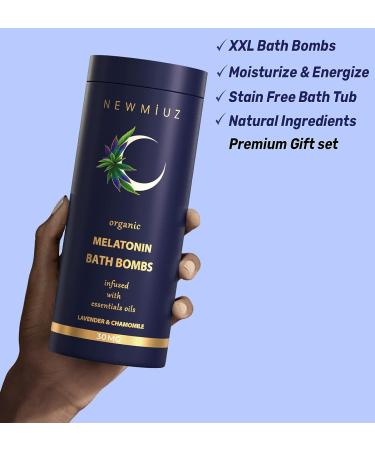Calming Lavender Chamomile Sleep Melatonin Bath Bombs - Natural Spa Gifts Set for Mother's Birthday & Christmas - Perfect Stocking Stuffers for Women - Buy Online on GoSupps.com