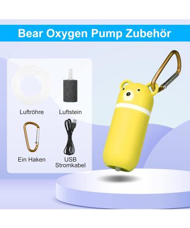 Quiet USB Aquarium Air Pump - Mini Portable Oxygen Pump with Accessories | 1.5m Cable Air Stone & Silicone Hose - Buy Online on GoSupps.com