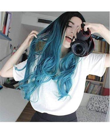 BGHJUE Long Curly Hair In The Dyed Gradient Chemical Fiber Hair Sets Wigs