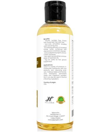 Velona Polysorbate 20 - 4 oz | Solubilizer for Food & Cosmetic Grade | All Natural for Cooking, Skin Care, Bath Bombs | Fast Results - Buy Online on GoSupps.com