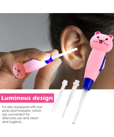 LED Earwax Remover Tool - Luminous Earplugs Cleaning Kit for Adults, Children, Babies (Pink) - Buy Online on GoSupps.com