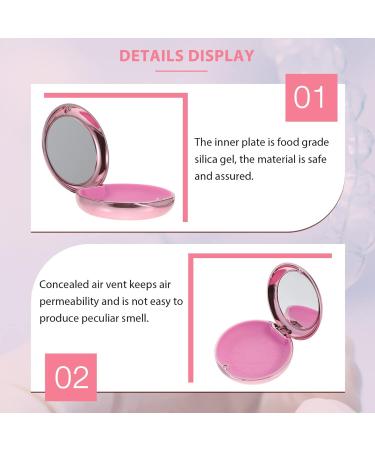 Healifty Portable Dental Retainer Box - Rose Gold | Braces & Invisible Denture Case with Mirror | Oral Care Box - 8.7X2.7CM - Buy Online on GoSupps.com