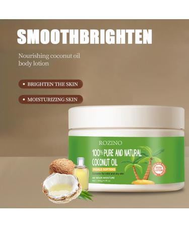 Coconut Body Butter 140g Coconut Cream Body Butter Tropical Body Butter Hydrating and Refreshing Body Moisturizer Luxurious Coconut Body Balm for Women Restores Skin's Moisture Barrier - Buy Online on GoSupps.com