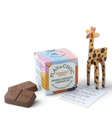 PLAYin CHOC Playin Choc Pack of 4 chocolate and endangered species surprise dice 20g