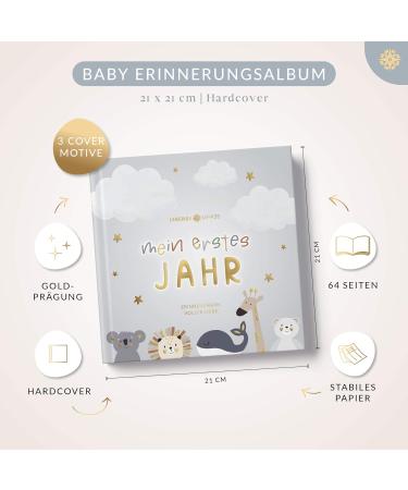 Life Compass Baby Album | My First Year Air - 75+ Stickers & Saying Cards | Perfect Baby Diary & Memory Book for Girls & Boys - Buy Online on GoSupps.com