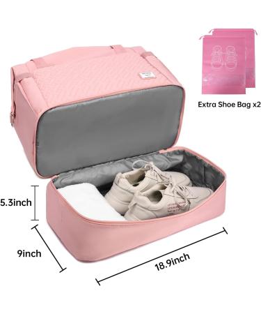 Women's Gym Bag with USB Charging Port | Pink Sports Duffel for Dance, Gym, Yoga & Travel - Buy Online on GoSupps.com