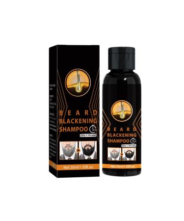 Shampooing Assombrissant la Barbe Shampoing Barbe Homme Teinture Barbe Couleur Barbe Homme pour la Plupart des Types de Cheveux