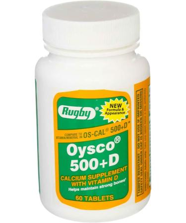 Rugby Oysco 500 + Vitamin D 60 Tabs - Bone Health Support - Buy Online on GoSupps.com